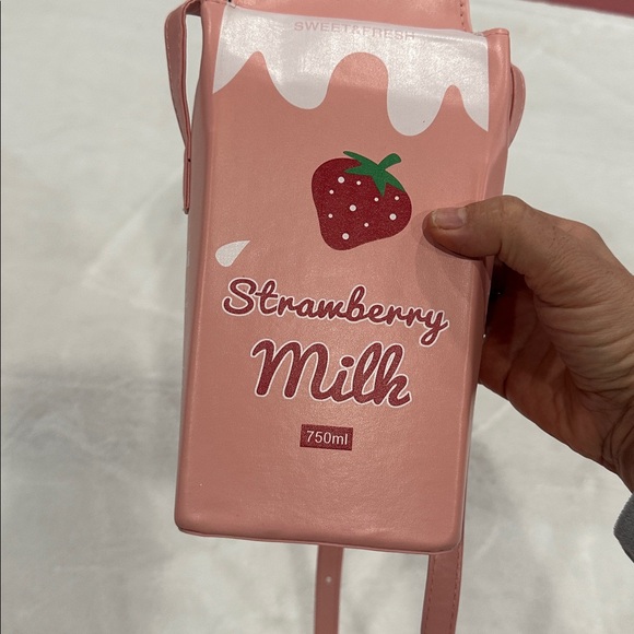 strawberry milk Handbags - Charming Pink Crossbody Bag